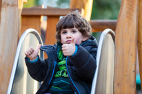 Cliveden - 17 February 2013 / Oscar on the slide