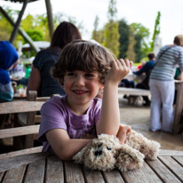 Savill Garden - 19 May 2013 / Oscar having a good conversation with Kristina
