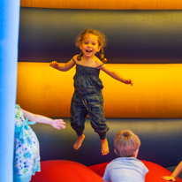 Henley-on-Thames - 19 July 2013 / Alana in the bouncy castle at Badgemore PreSchool