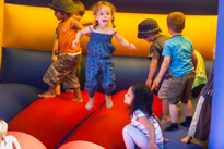 Henley-on-Thames - 19 July 2013 / Alana in the bouncy castle at Badgemore PreSchool