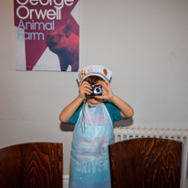 Henley-on-Thames - 10 October 2013 / Oscar taking a photo with his new camera