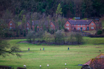 Hambleden - 31 December 2013 / Walkers down in the valley