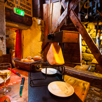 La Plagne - 08 February 2014 / The raclette in the same restaurant Au bon vieux temps...