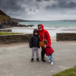 Dinas Island - 12 April 2014 / Oscar, Alana and Jess on Dinas Island