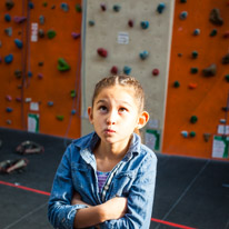 Reading - 04 October 2014 / Audrey looking a bit scared of the wall