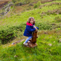 Scotland - 25 May 2015 / Alana holding a wooden statue