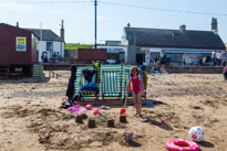 Swanage - 07 May 2016 / Alana making a castle
