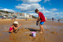 Boscombe Beach - 29 August 2016 / Oscar and Alana building stuffs
